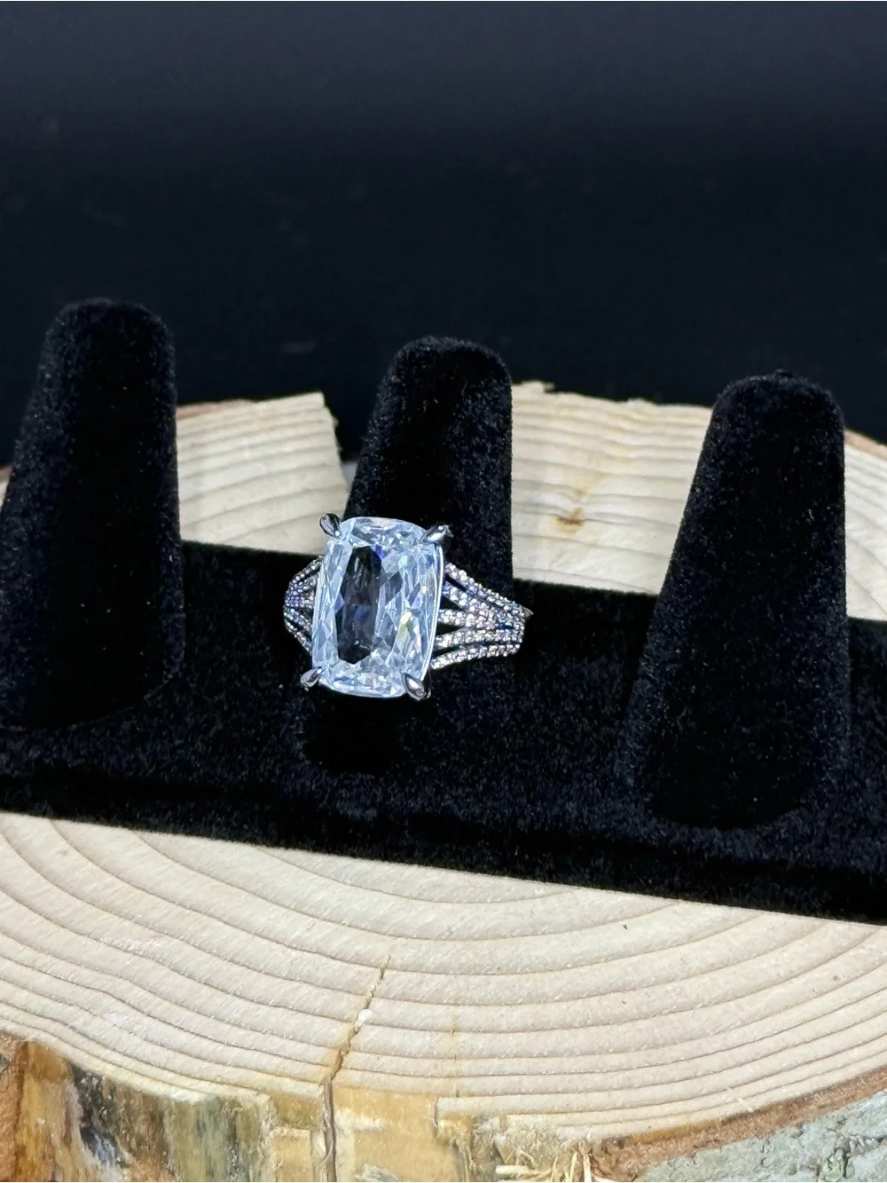 Bomb Party Heart of a Champion White Cushion-Cut Cubic Zirconia Cocktail Ring